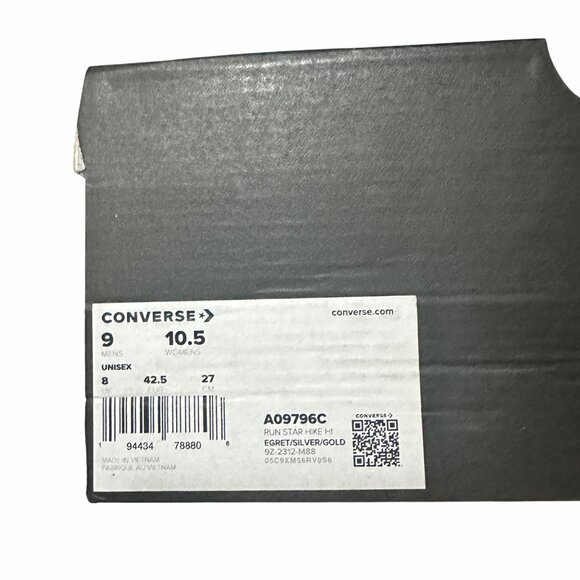 ⭐Converse Run Star Hike Hi Platform Sz 9 Mens Shoes Beige Purple Sneaker A09796C - Picture 8 of 11